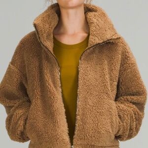 Lululemon Cinchable Fleece Zip-Up Jacket  - Size 8 Plush